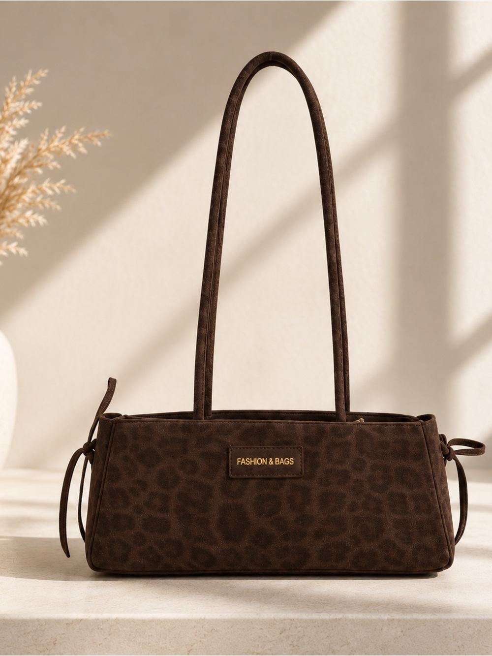 🤎 Fashion & Bags Retro Leopard Bow Shoulder Bag
